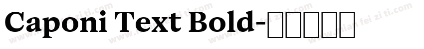 Caponi Text Bold字体转换